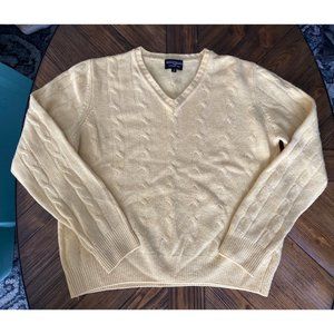 Dooney & Bourke Small Italy cashmere wool sweater yellow chamois